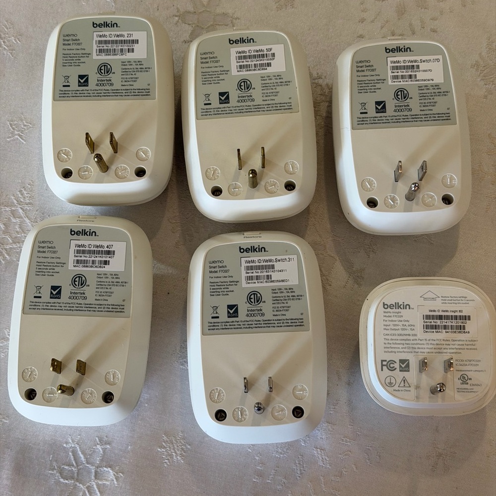 BELKIN WeMo Switch Wi-Fi Smart Plug (6) & WeMo Insight Plug Android IPhone - Picture 9 of 11